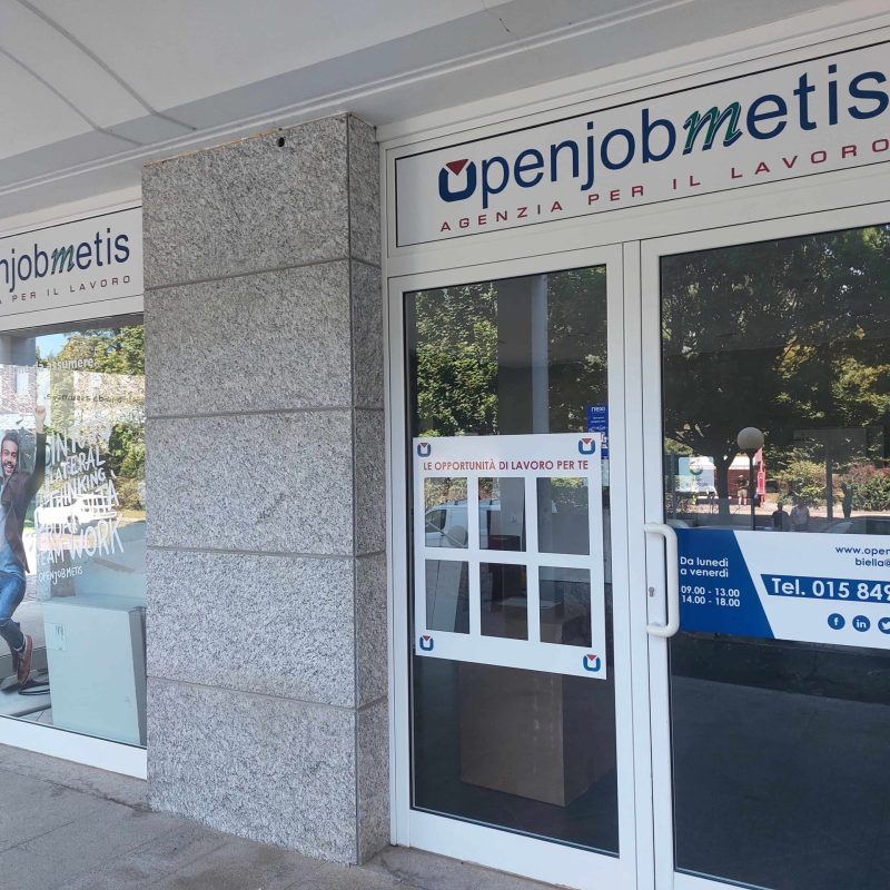 Vetrofania e insegne Openjob metis