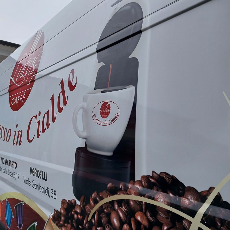 personalizzazione con pellicole del Furgone Espresso in Cialde